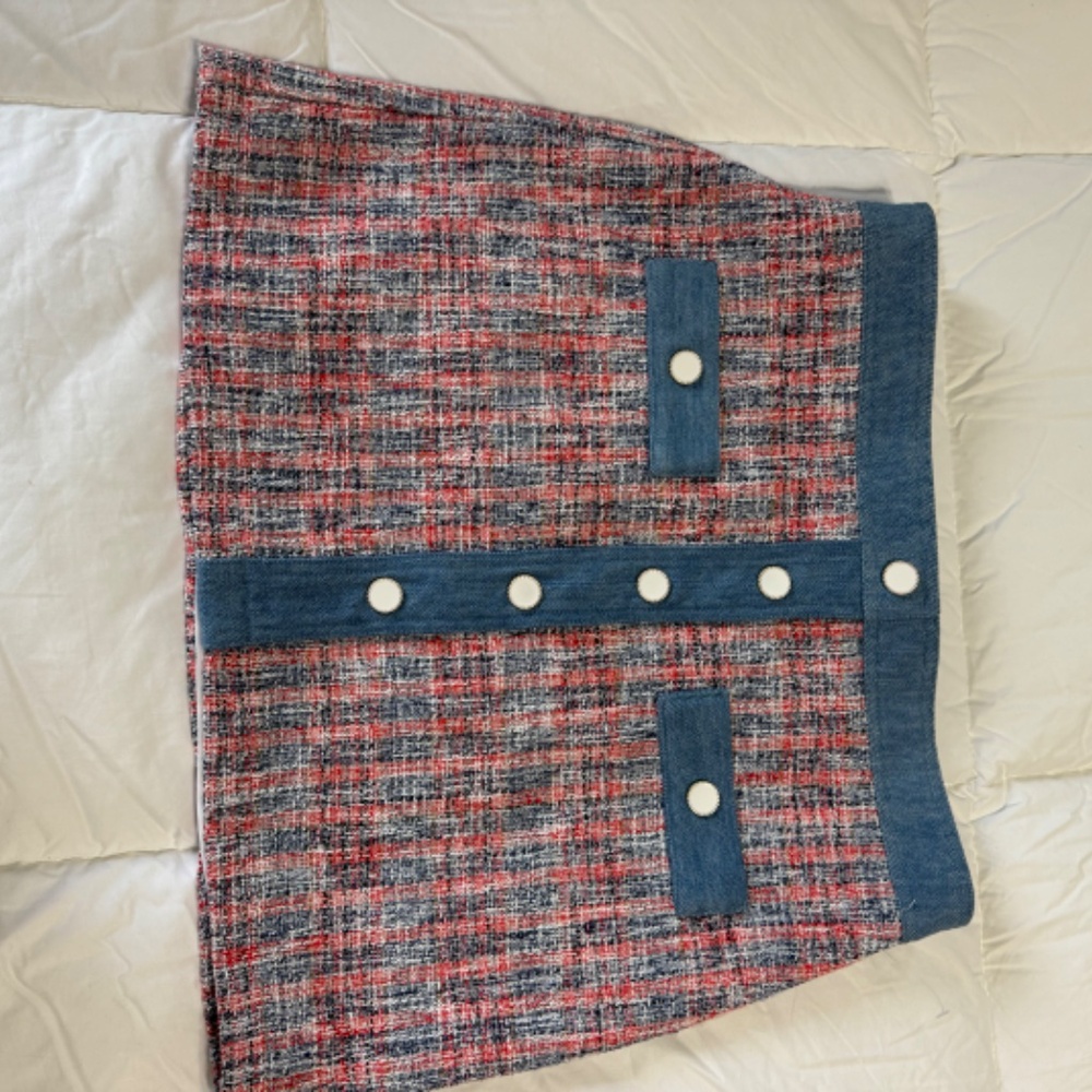 House of Harlow 1960 tweed denim skirt